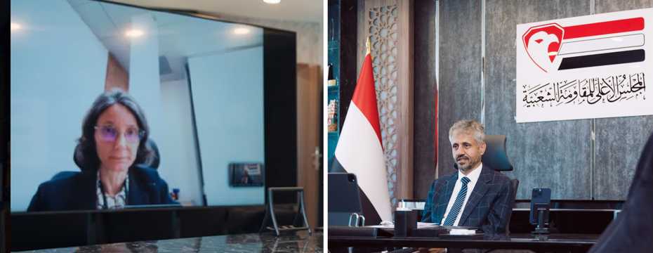  The President of the Supreme Council of  Resistance meets with the French Ambassador  